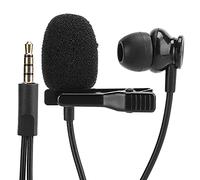 Clip On Microphone, Mini Microphone Tie Clip Clip On Mic Microphone Clip On Pocket Phone Recording Karaoke Mobile Phone Small Microphone for Interview, Studio, Video, Recording