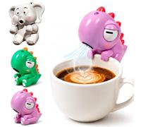 Clip On Mini Fan for Cup and Bowl, Rechargeable Monkey Elephant Dinosaur Shaped Personal Fan, Portable Coffee Chiller Cooling Attachment for Hot Drinks, Adjustable Fast Air Blowing, Desk Kitchen Fans