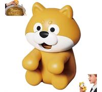 Clip-On Mini Fan for Cup & Bowl,Dog-Shaped Air-Blowing Cooling Attachment for Hot Drinks,Cute Animal Shaped Personal Fan for Cooling Coffee, Rechargeable Portable Food Fanfor Desk & Kitchen (Brown)