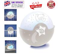 Clip-On Night Light Projector with Automatic Sound Sensors for Peaceful Sleep