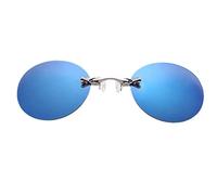 Clip On Nose Glasses Round Rimless Matrix Morpheus Sunglasses Mini Eyeglasses Vintage UV400 Frameless Men