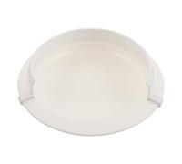 Clip-on Plate Guard Reusable Plastic Adaptive Dining Aid White