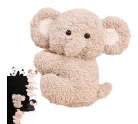 Clip-On Plush Animal, Emotional Healing Stuffed Animal Toy, 11cm Cute Plush Desktop Healing Companion Animal, Anxiety Relief Multi-Functional Clip Plush Animal for Curtain,Office, Home (elephant)