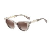 Clip On Polarised Sunglasses Women TR90 Thick Frame Magnetic Anti Blue Light Glasses Cat's Eye, Khaki With Brown