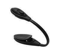 Clip On Reading Light - LED book light, adjustable clamp lamp, foldable desk lamp | portable night reading light for students, kids book light for bed, convenient reading light for bookworms, black re