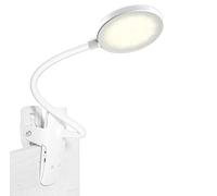 Clip On Rechargeable 36 LED Eye Protect Book Light, 5 Brightness & Colour Desk Lamp with Flexible Neck and Touch Control Dimming, Night Light for Reading in Bed