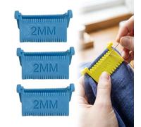 Clip-On Sewing Ruler, 3pcs Hand Edge Stitch Lock and Sewing Gauge for Even Stitches, Quilting Templates with 2mm, 3mm, 4mm Spacing