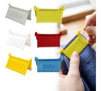 Clip-On Sewing Ruler, 6pcs Hand Edge Stitch Lock and Sewing Gauge for Even Stitches, Quilting Templates with 2mm, 3mm, 4mm Spacing