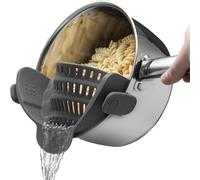 Clip-On Silicone Pot Strainer with Universal Adjustable Side Clamp