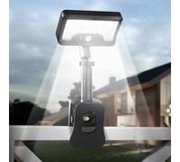 Clip on Solar Lights Outdoor with Motion Sensor, 360°Rotatable & Vertically Adjustable Solar Fence Lights with 92 LEDs (500 LM, 6000 K), IP65 Waterproof Security Light for Chain Link, Gutter, Camping