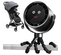 Clip on Stroller Fan | Baby Stroller Fan Personal Cooling - Baby Must Haves Air Cooler 5 Speeds, Cool Gadgets Rechargeable for Summer Camping Bike Outdoor Crib Beach Car Seat