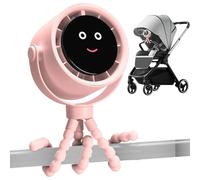 Clip on Stroller Fan - Small Portable Clip Fan Cooling,Baby Must Haves Air Cooler 5 Speeds, Cool Gadgets Rechargeable for Summer Camping Bike Outdoor Crib Beach Car Seat