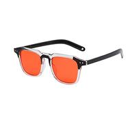 clip on sunglasses for Women Athletic Lightweight Fashion Retro Sunglasses European And American Trend Men And Women With The Same Candy Color Cozy Designed Women Large Sunglasses (Orange, One Size)