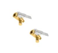 Clip On Tire Inflation Connector, Tire Air Chucks, Brass Tyre Valve Air Pump Clip, Universal Pump Thread Nozzle Adapter, Open End Vehicle Air Chuck, Tire Clamping Locking Type Inflator Adapter