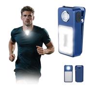 Clip On Torch, LED Running Light, USB Rechargeable Night Running Chest Light Hands Free, 3 Modes IPX7 Waterproof Flashlight Safety Lights for Runners Dog Walking Hiking Jogger Outdoor Adventures-Blue