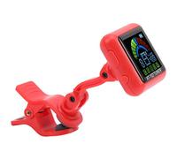 Clip On Tuner Flexible Angle Adjustment Tuner with USB Rechargeable Battery for Guitar Bass Ukulele Violin (AT-102 red)