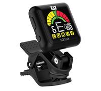 Clip on Tuner for Guitar, Bass, Ukulele, Violin. Rechargable. Chromatic for all instruments. TGI102