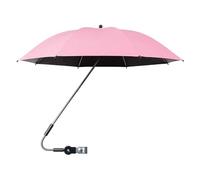 Clip On Umbrella for Stroller - SPF 50+ Extra Large Sun Shade, Adjustable Clamp | Waterproof 360° Rotating Umbrella for Stroller, Trolley, Bike, Wheelchair, Beach Chair, Outdoor Sun Protection