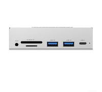 Clip On USB 3 0 Hub with 6 Ports and Power Supply for Laptops, High Speed Data Transfer and Compact Design