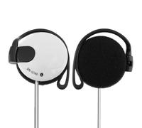 Clip On Wired Earphones - Secure Ear Hook Frame, Sweat Resistant Fit | tangles Free Cable System, Deep Bass Stereo Output, For Gym Training Running Jogging Walking Daily Workout Audio Sessiones