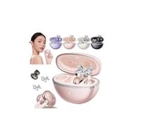 Clip On Wireless Earbuds for Women,Open-Ear Headphones w/Detachable Crystal Butterfly Earrings,Comfort & Snug Fit Clip On Earbuds,50H Playtime Bluetooth6.0 Wireless Headphones for Valentines DayGift