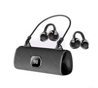 Clip-On Wireless Earphones 50H Playtime IPX5 Waterproof In-Ear Headphones with LED Display for USB-C for Fast Charging Sports Headset Deep for Bass Comfortable Fit Wireless Earbuds 50 Hours for (Black