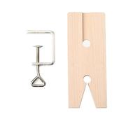 Clip-on Wood Table Plug Punching-Free Removable Desktop Fixed Metalworking Table V-Shaped Board Golding Tool Bench Pin with Clamp