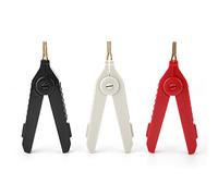 Clip, P2004 3Pcs Copper Gold Plated Alligator Clip Kelvin Test Clip 20A electrical leads Alligator ClipLeads and probes