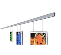 Clip-Rail Gallery Picture Hanging System Kit Silver (8 Meter (26.24 Feet))