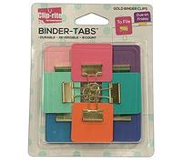 Clip-rite Binder Tabs, Assorted Gold Plated, Pack of 8