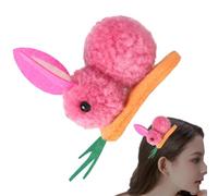 Clip Soft Fluffy Cute Plush Spring Hair Clip | n Rabbit Carrot Hair Clip Kawaii Spring Animal Hair Clips for Girls Everyday Fun