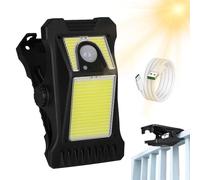 Clip- Solar Motion Lights - IP65 Waterproof Security Lights, USB Charging System | 3-Lighting Modes, Fence Security Lights, Perfect for Pathways Fences Gardens Outdoor Use Enhanced Home Safety