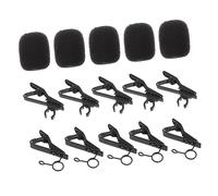 Clip Sponge Lapel Mic Tie Clips Mini Mic Sponge Covers Kit Clips Kit Mic Wire Clips Kit Mic Circle Clips Kit Iron Black Generic