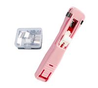Clip Stapler | 45 Sheets Capacity File Clamp Fastener - with 50 Metal Refills Reusable Stapler,for Teacher, Office, School, Classroom, Home, Craft, Desk, Book