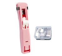 Clip Stapler,45 Sheets Capacity Push Binder Clamp - with 50 Metal Refills Reusable Compact Stapler - for Teacher, Office, School, Classroom, Home, Craft, Desk, Book