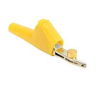 Clip Telecom Electrical Test Clamps Stripping with Needle 25mm Opening J60043 for Car Battery Charger Jump Start Cable and Electronic Instruments (Yellow)