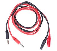 Clip Test Leads Banana Plug Multimeter Electronic Power Tester with Strong Bite Force Flexible Silicone Insulation Non Oxidize Copper Wire for Power Transmission Test Instrument