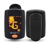 Clip Tuner Guitar Bass Ukulele Clip on Tuner ABS Double Color Screen Display T2 Lightweight Four Tuning Modes