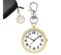 Clip Watch - 3-Hand Design Keychainn Watch | Non-Slip Button Precision Craftsmanship Pocket Watch | Exquisite Buckle Design Watch Pendant Suitable for Those Who Value Punctuality