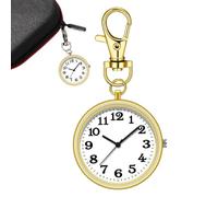 Clip Watch - Keychain Watch, Elegant Buckle | Backpack Pendant, Stylish Bag Charm, Outdoor Accessories, Gift for Friends, Holiday, Travel, Daily Use, Portable Pocket Watch, gold, see description, See