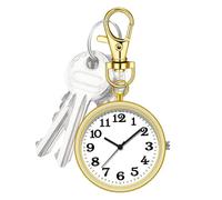 Clip Watches - Round Clip Pocket Watch Key | Pocket Watches with Key Buckle | Exquisite Watches Bag Clip | Luminous quartzz Watch Safety Clips for Doctors Paramedics Unisex Women Men