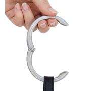 Clipa Bag Hanger, Matte Silver | The Ring that Opens into a Handbag Hook