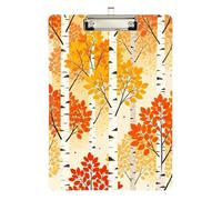 clipboard 12 Autumn Leaves Acrylic Cute for Homework Pediatric Size 9 x 12.5 Tabla para escribir con Clip