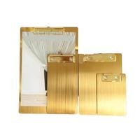 Clipboard 1pc Metal Gold Folders A4, A5, A6 | Stainless Steel Clipboards, Document Storage Clips(Short A6)