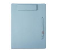 Clipboard A4 Leather Writing Clip, Business Folder, Data Book, Office Storage Menu Clip, Contract Book Clip, Music Score Clip(Blue)