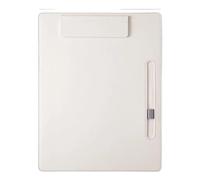 Clipboard A4 Leather Writing Clip, Business Folder, Data Book, Office Storage Menu Clip, Contract Book Clip, Music Score Clip(Off-White)