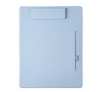 Clipboard A4 Leather Writing Clip, Business Folder, Data Book, Office Storage Menu Clip, Contract Book Clip, Music Score Clip(Sky Blue)
