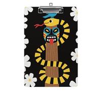 Clipboard, A4 Size Acrylic Clipboard, Snake River Totem Decorative Standard Clipboards with Stainless Steel Hanging Hole, Portable Document Organizer for Office Supplies