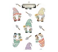 Clipboard Acrylic Cute Gnomes Colorful Writing Clipboards Wordpad Clipboards Standard Size for Students, Women, Man, Low Profile Gold Clip Retractable Hanging Tab