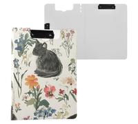 Clipboard Aesthetic Norwegian Safari Catcats Neutral A4 Clipboard with Padfolio Horizontal and Vertical Double Clips Office Clip Board with Cover